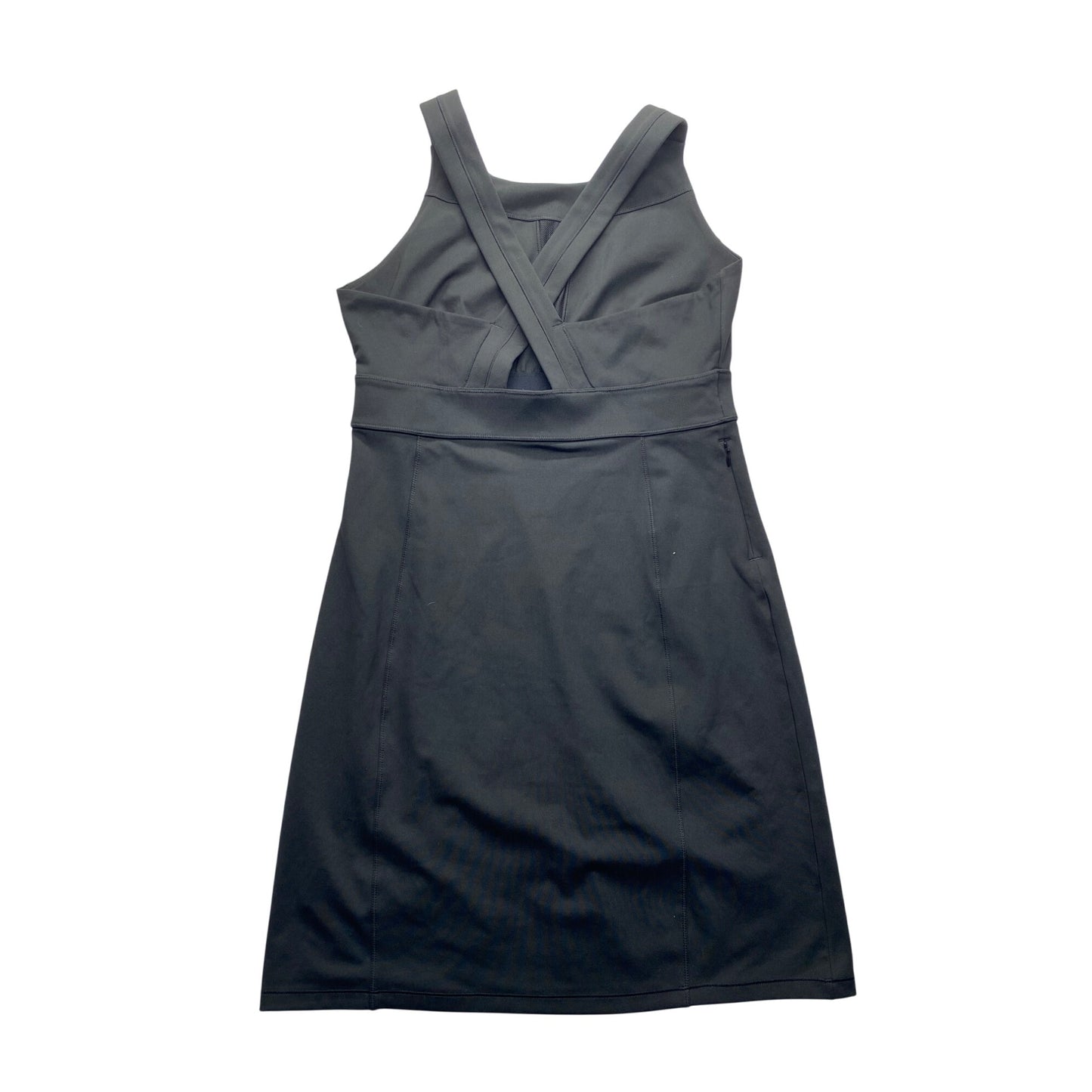 Royal Robbins Womens Black Sleeveless Athletic Dress With Criss Cross Back #7043