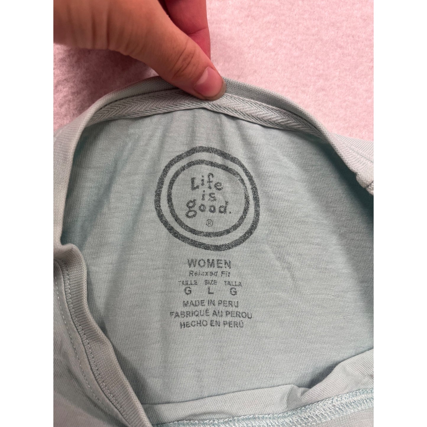Life Is Good Tee Hello Sunshine Graphic Sea Green L #446A