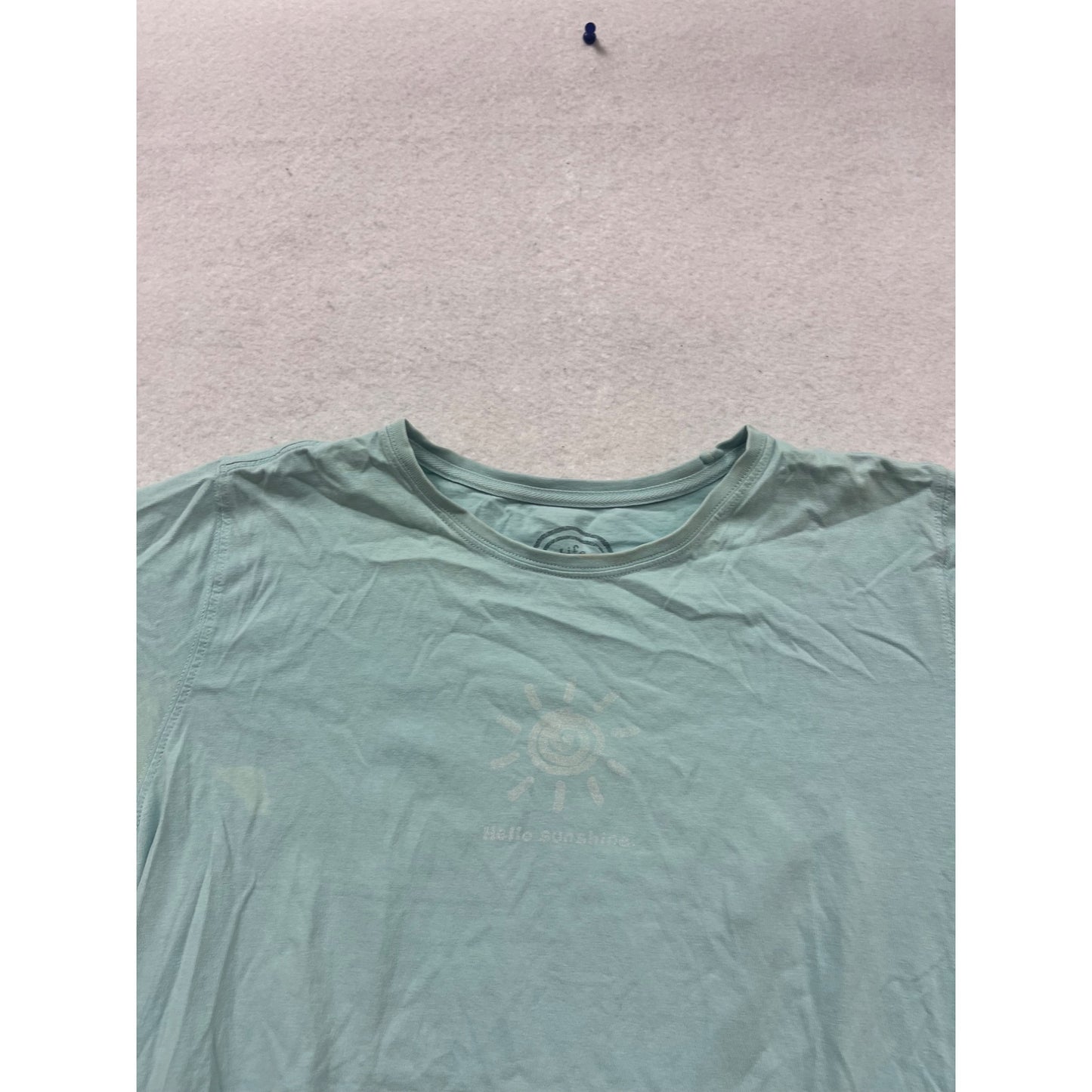 Life Is Good Tee Hello Sunshine Graphic Sea Green L #446A