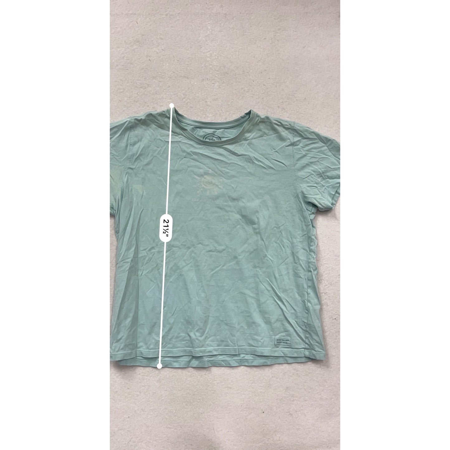 Life Is Good Tee Hello Sunshine Graphic Sea Green L #446A