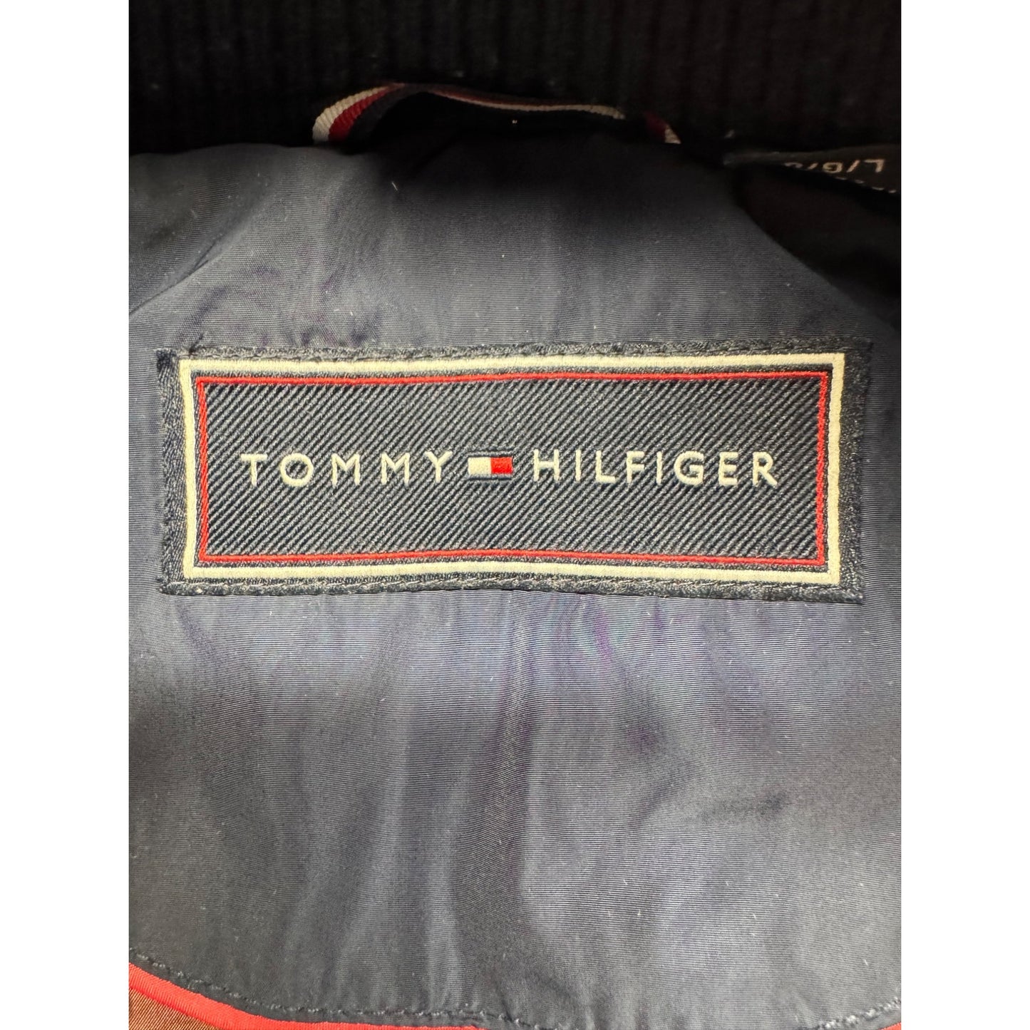 Tommy Hilfiger Navy Hooded Quilted Puffer Coat With Zip Pockets Size M #130B