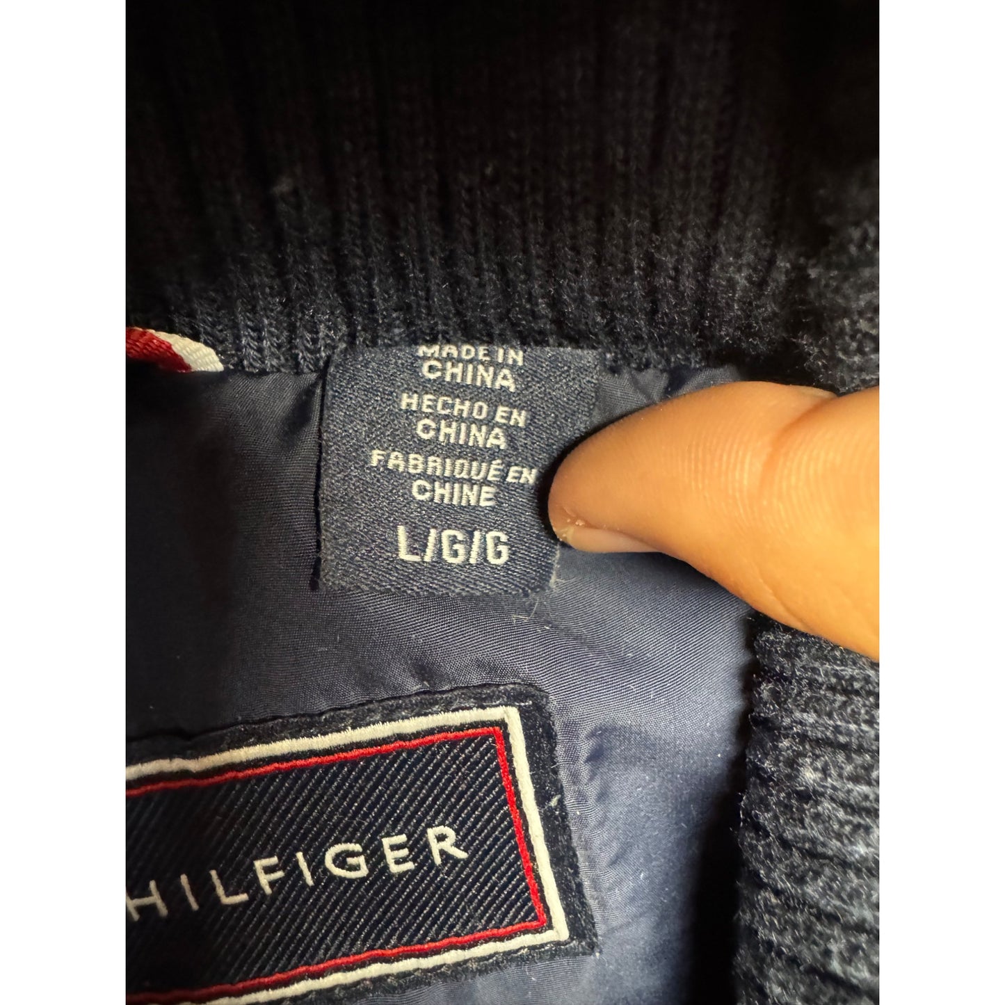 Tommy Hilfiger Navy Hooded Quilted Puffer Coat With Zip Pockets Size M #130B