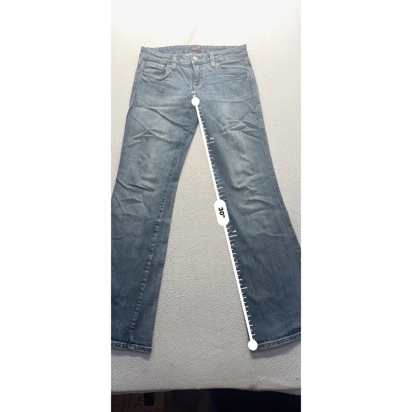 Underground Soul Flare-Leg Jeans Size 5 Medium Wash Embroidered pockets #17B