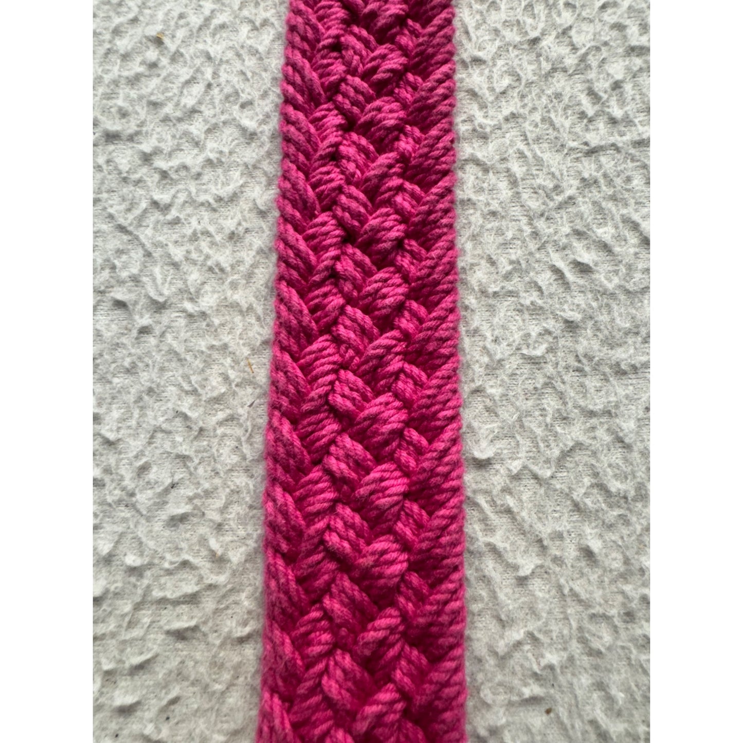 Eddie Bauer Woven Pink Braided Belt With Brown Leather Accents #9893