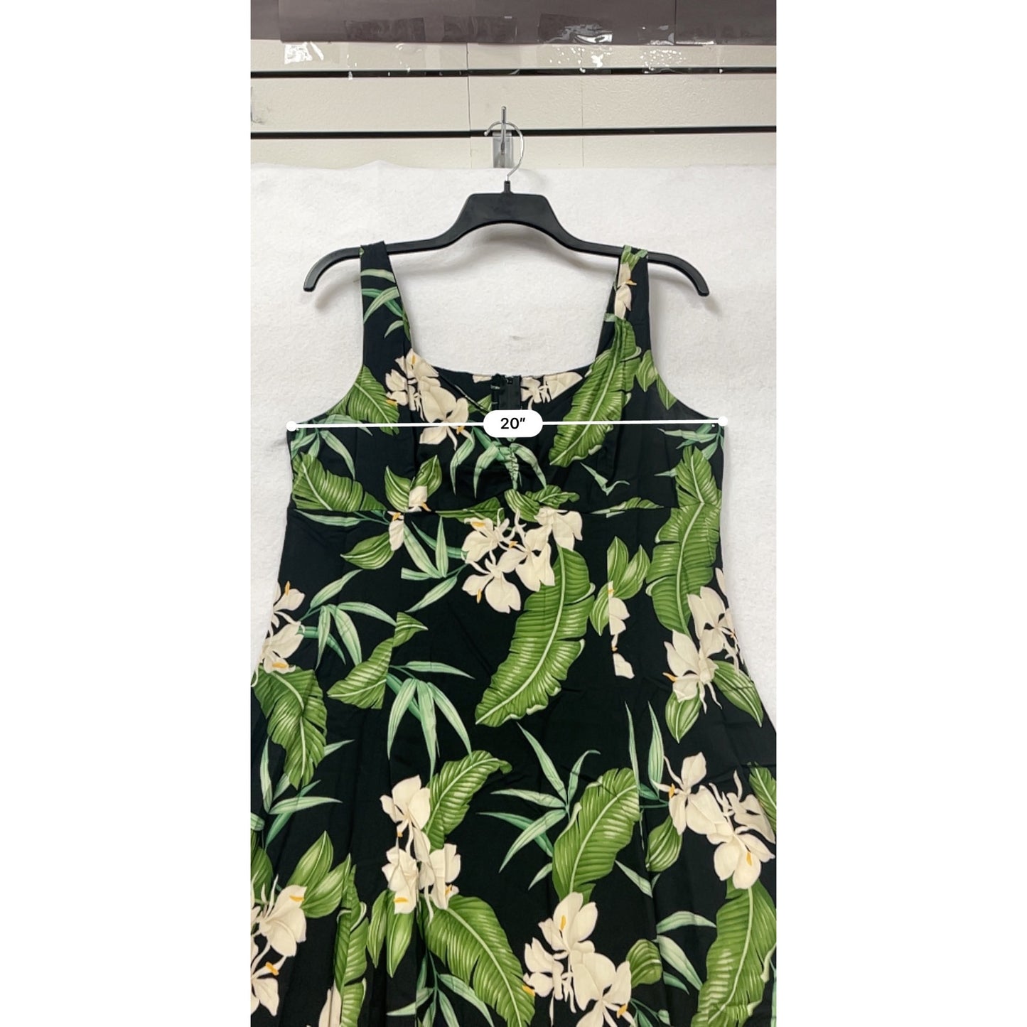 Vintage Two Palms Tropical Floral A-Line Dress 2XL Made In Hawaii #8333