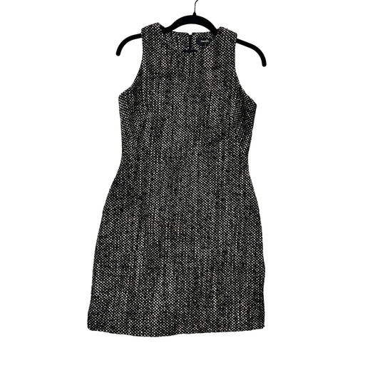 Theory Sleeveless Tweed Dress Size 2 Black & White Wool #499A