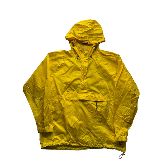 Mountain Equipment Co-Op Yellow Pullover Rain Jacket Hooded Large #9735