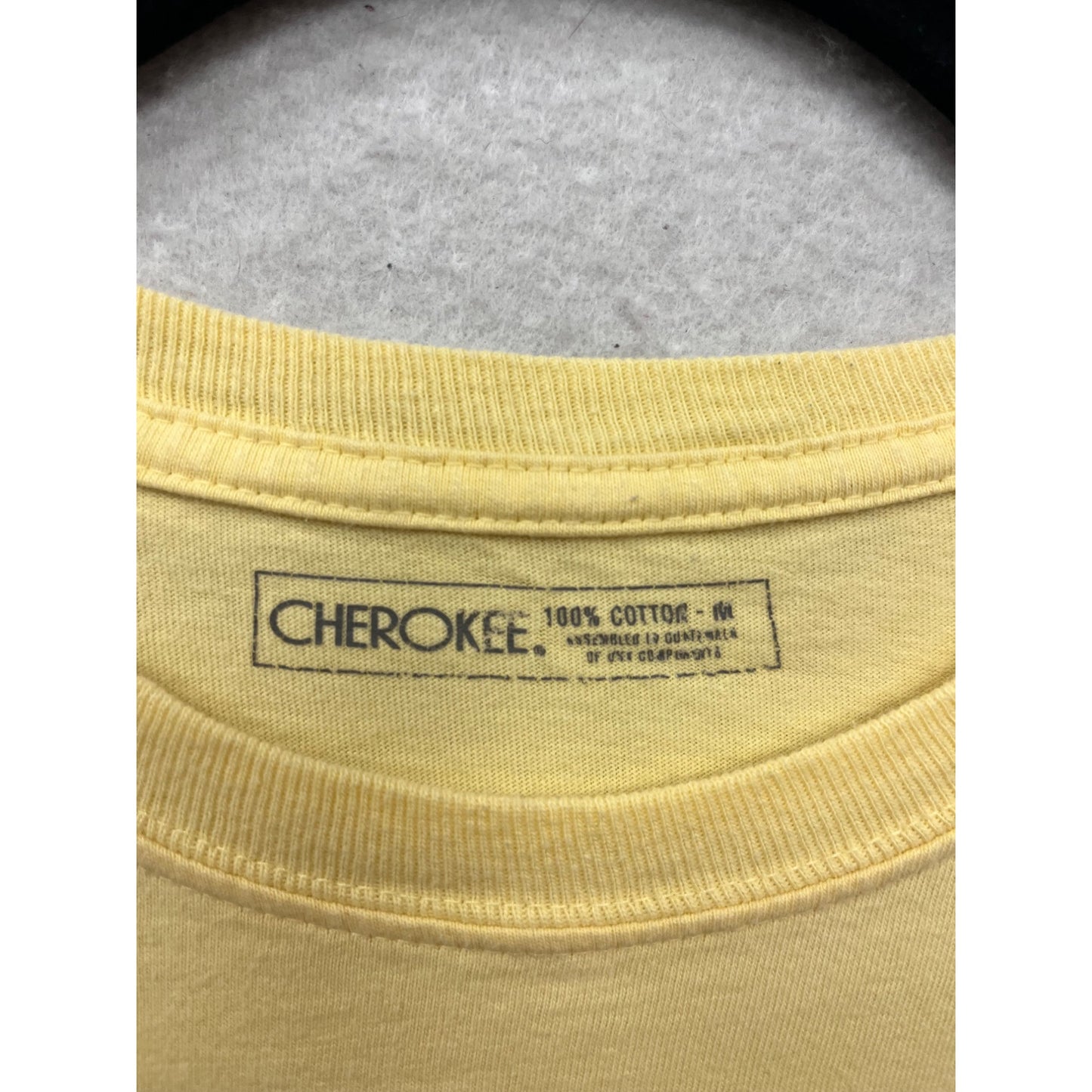 Cherokee Yellow Short Sleeve T-Shirt M 100% Cotton #495A