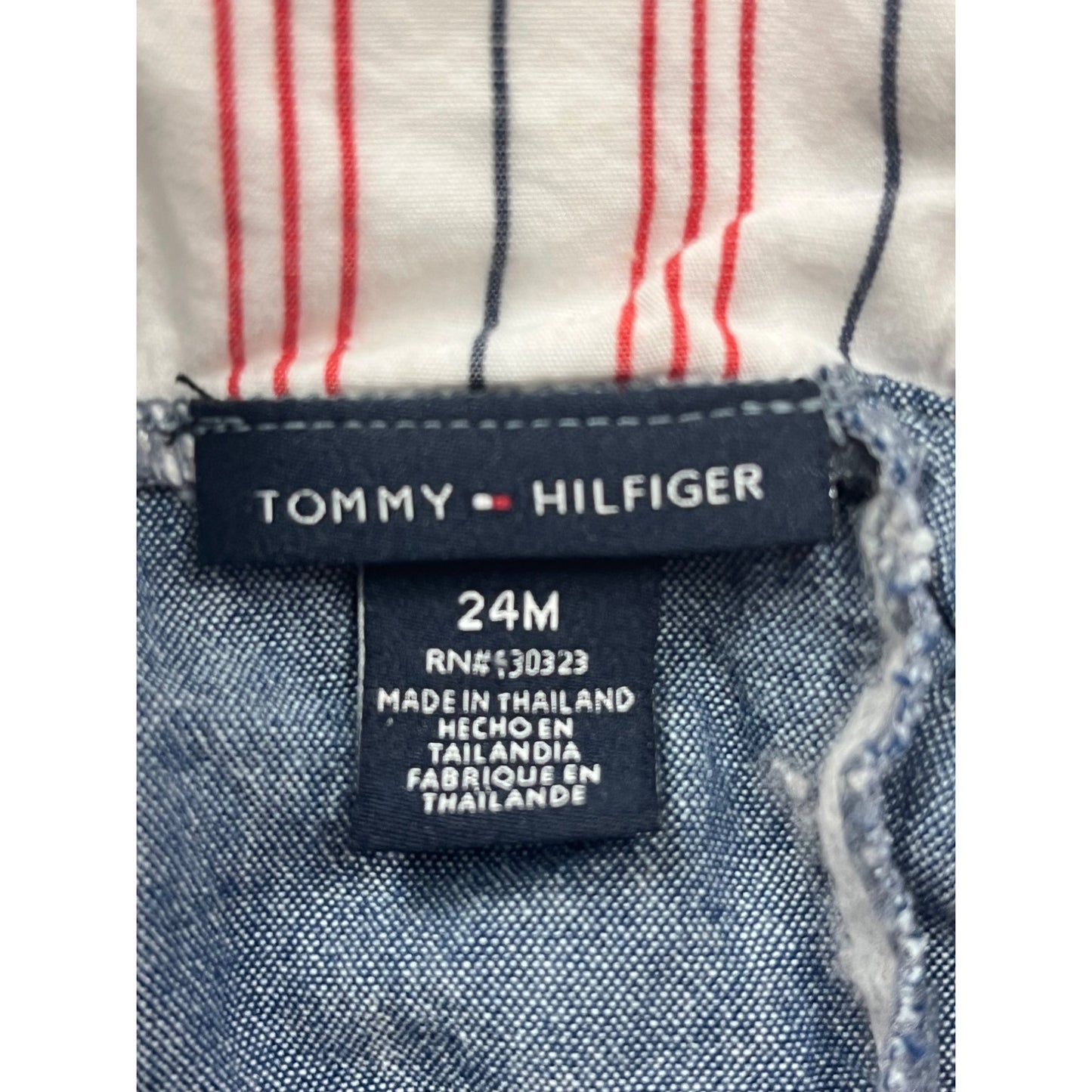 Tommy Hilfiger 24M Denim Ruffle Strap Dress #8467
