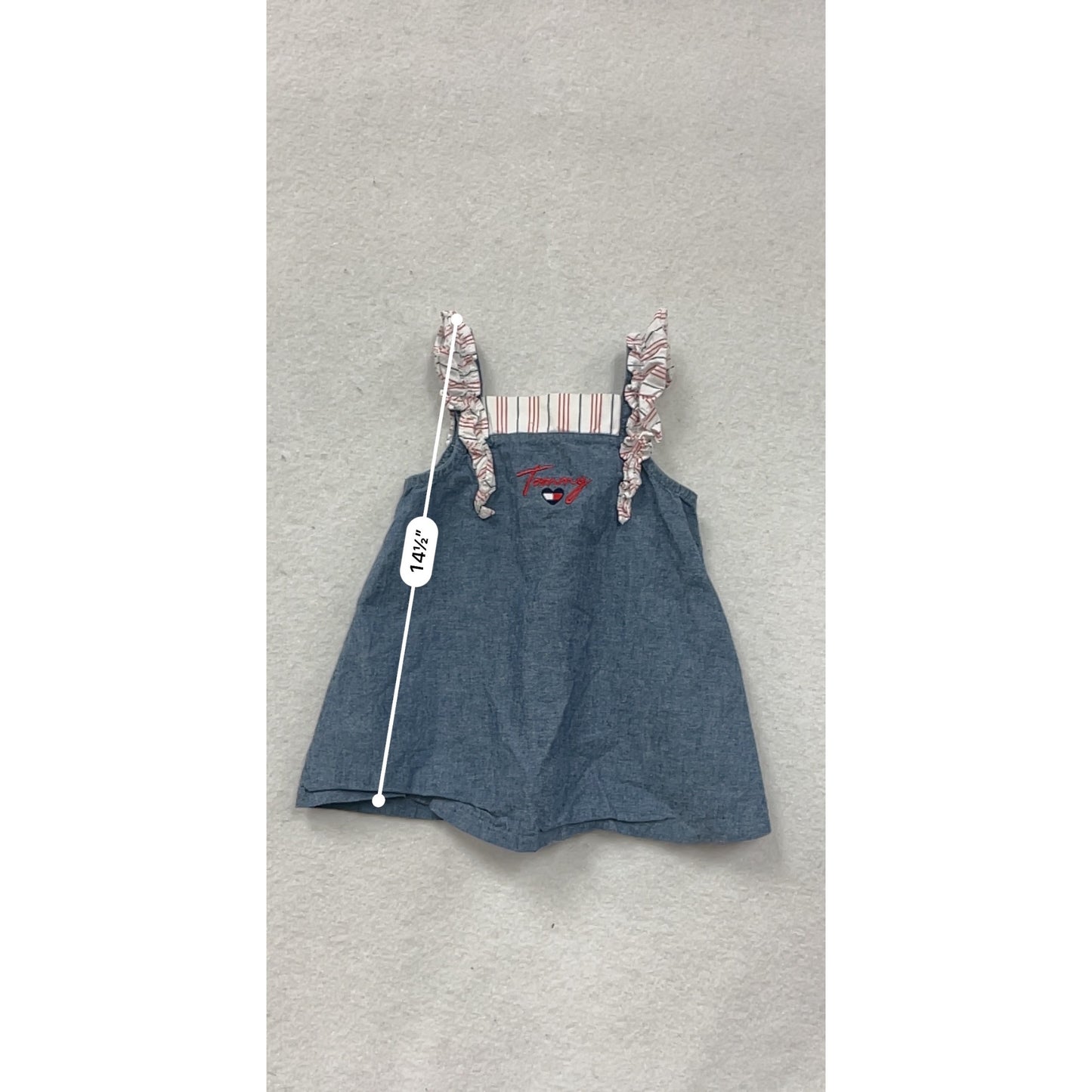 Tommy Hilfiger 24M Denim Ruffle Strap Dress #8467