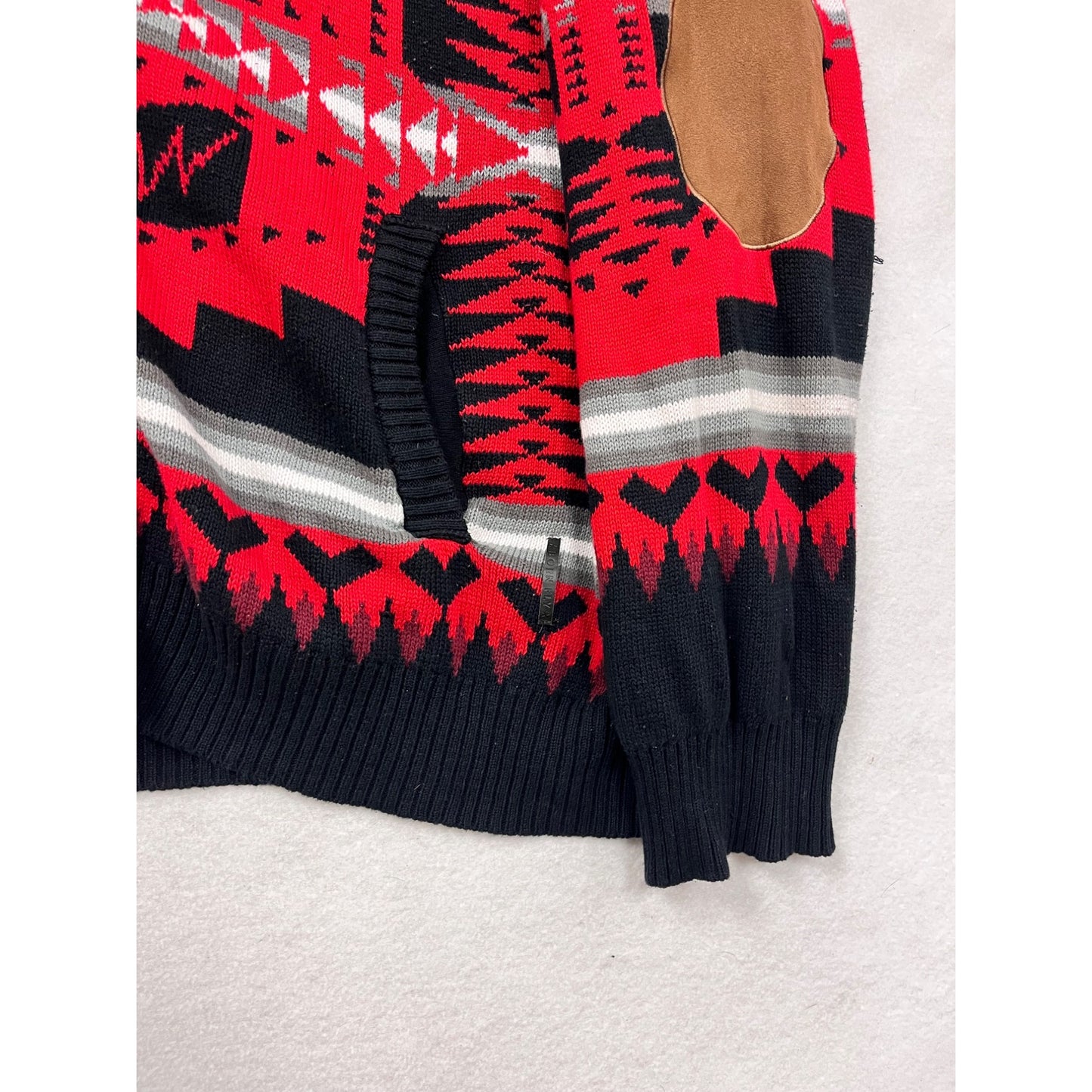 Born Fly Mens 4X-Large Aztec Print Cardigan Sweater With Shawl #8924