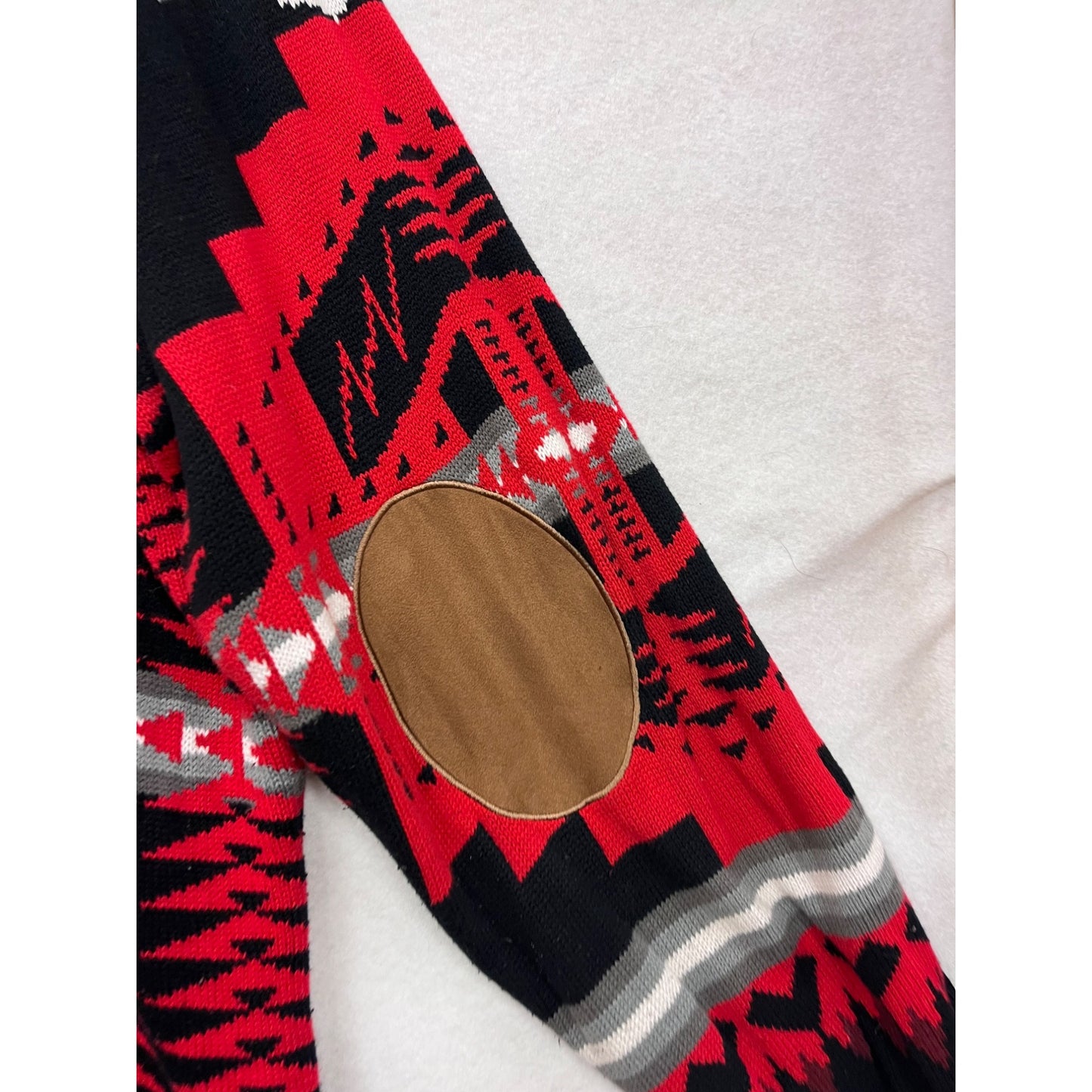 Born Fly Mens 4X-Large Aztec Print Cardigan Sweater With Shawl #8924