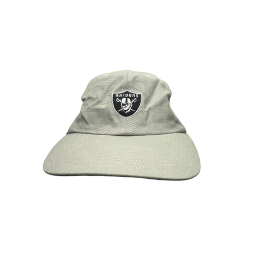 Vintage Raiders Logo Beige Adjustable Strapback Hat NFL Official Gear #9678