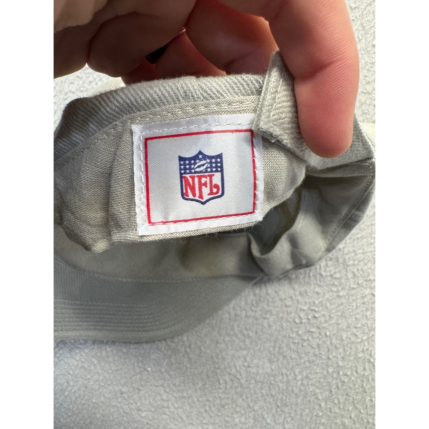 Vintage Raiders Logo Beige Adjustable Strapback Hat NFL Official Gear #9678