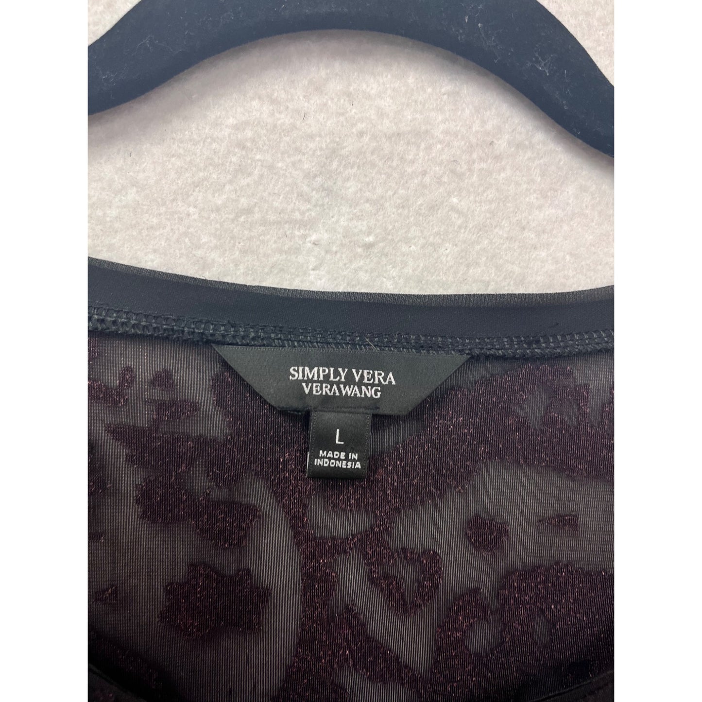 Simply Vera Vera Wang Womens Large Long Sleeve Top #540A