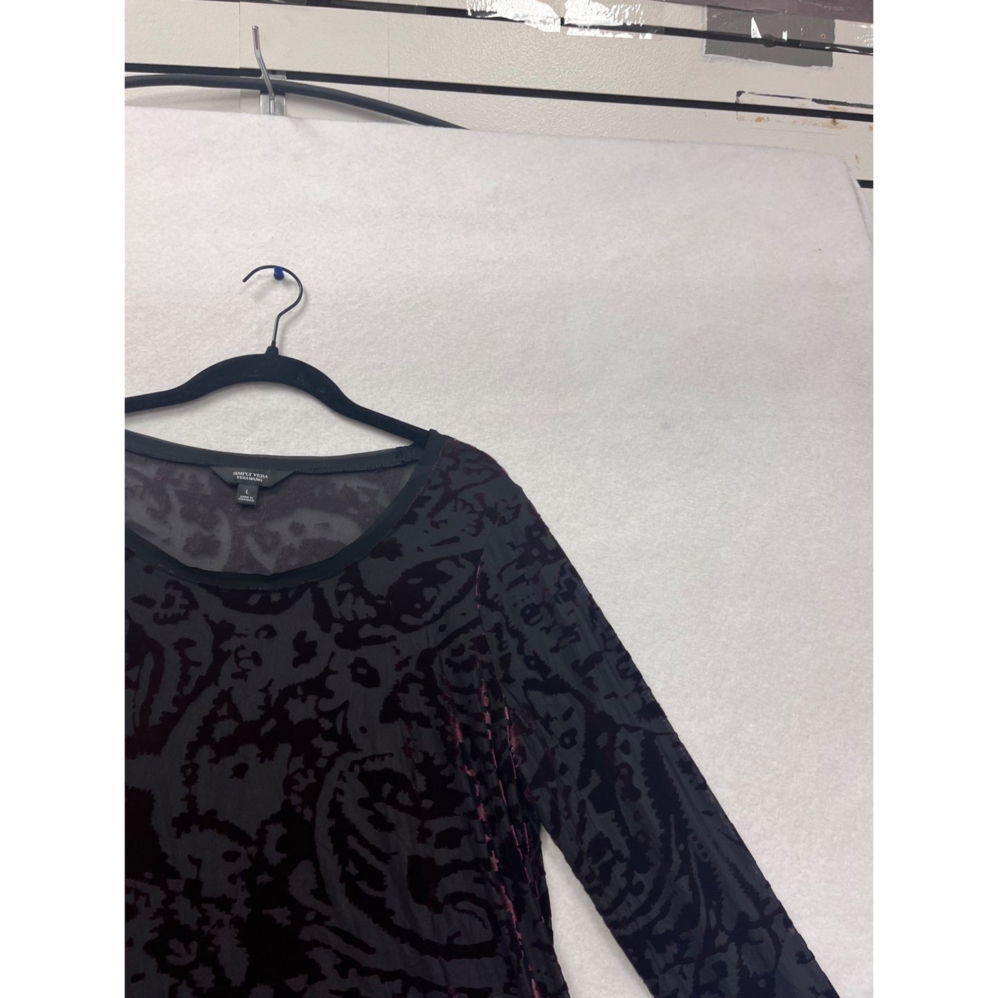 Simply Vera Vera Wang Womens Large Long Sleeve Top #540A