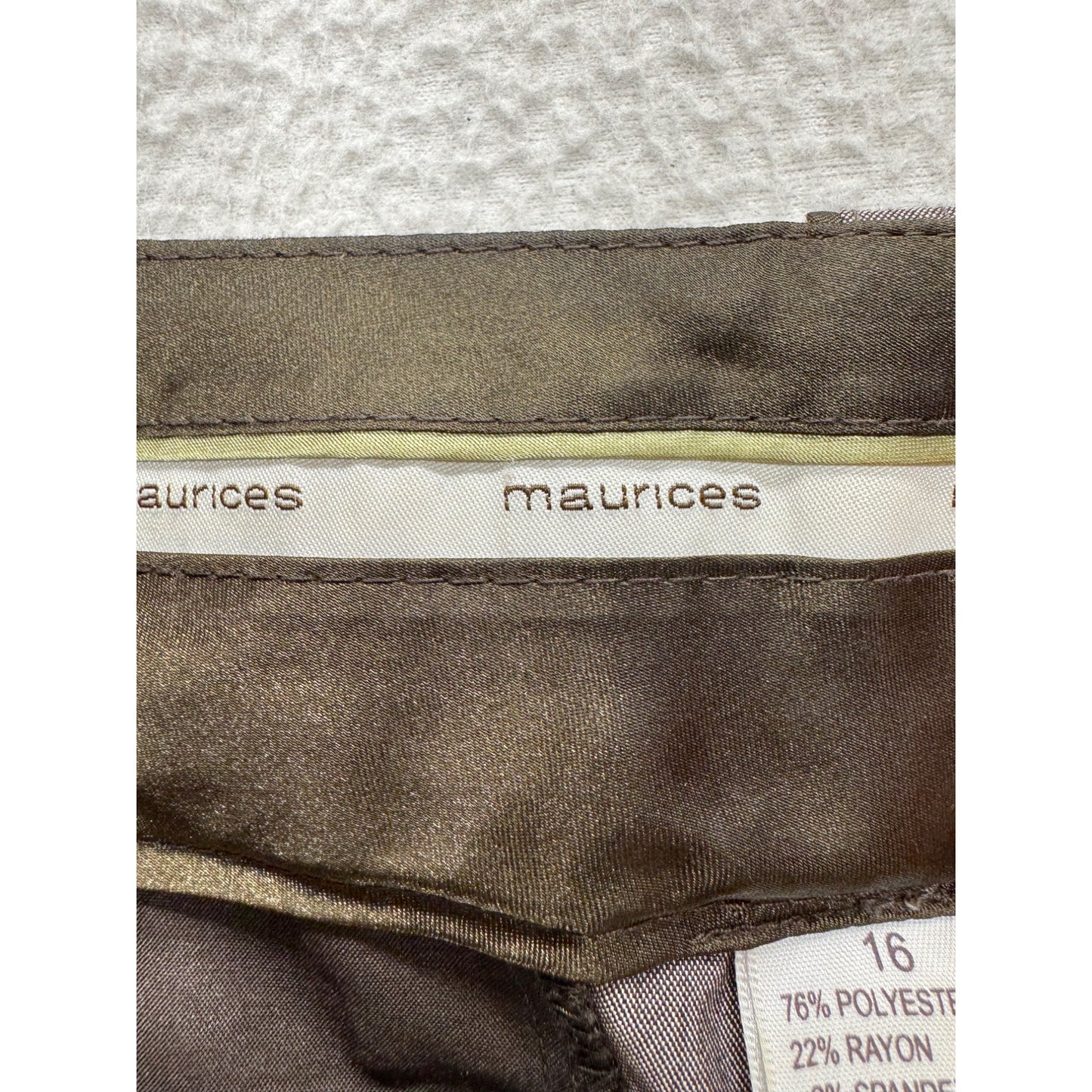 Maurices Gray Dress Shorts Size 16 Polyester Blend 29" Inseam #194B