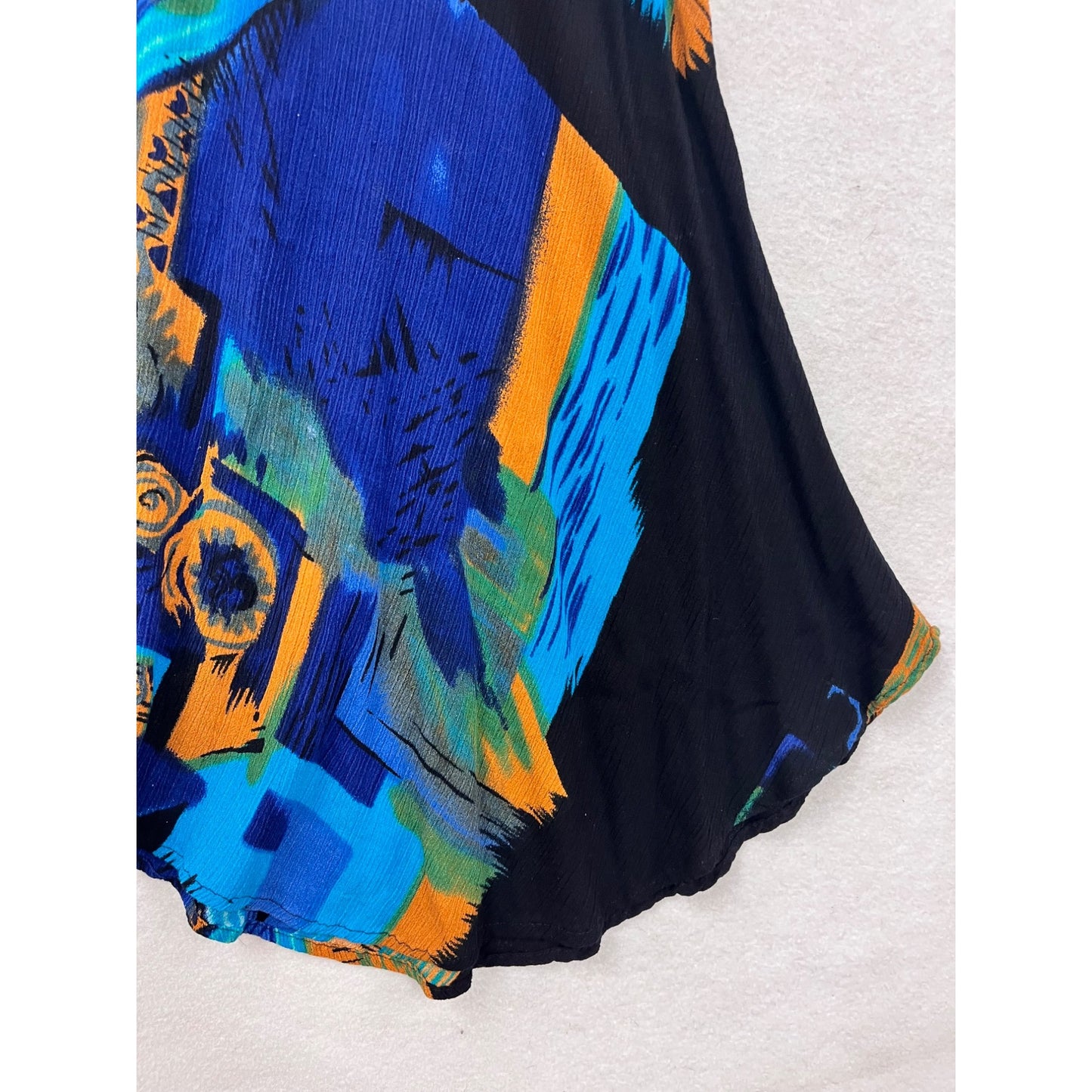 Kimberleys Travels Abstract Sleeveless Asymmetrical Top S/M #8709