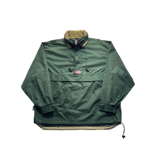 Vintage Chaps Ralph Lauren Green Pullover Windbreaker Jacket Outdoor  #9595