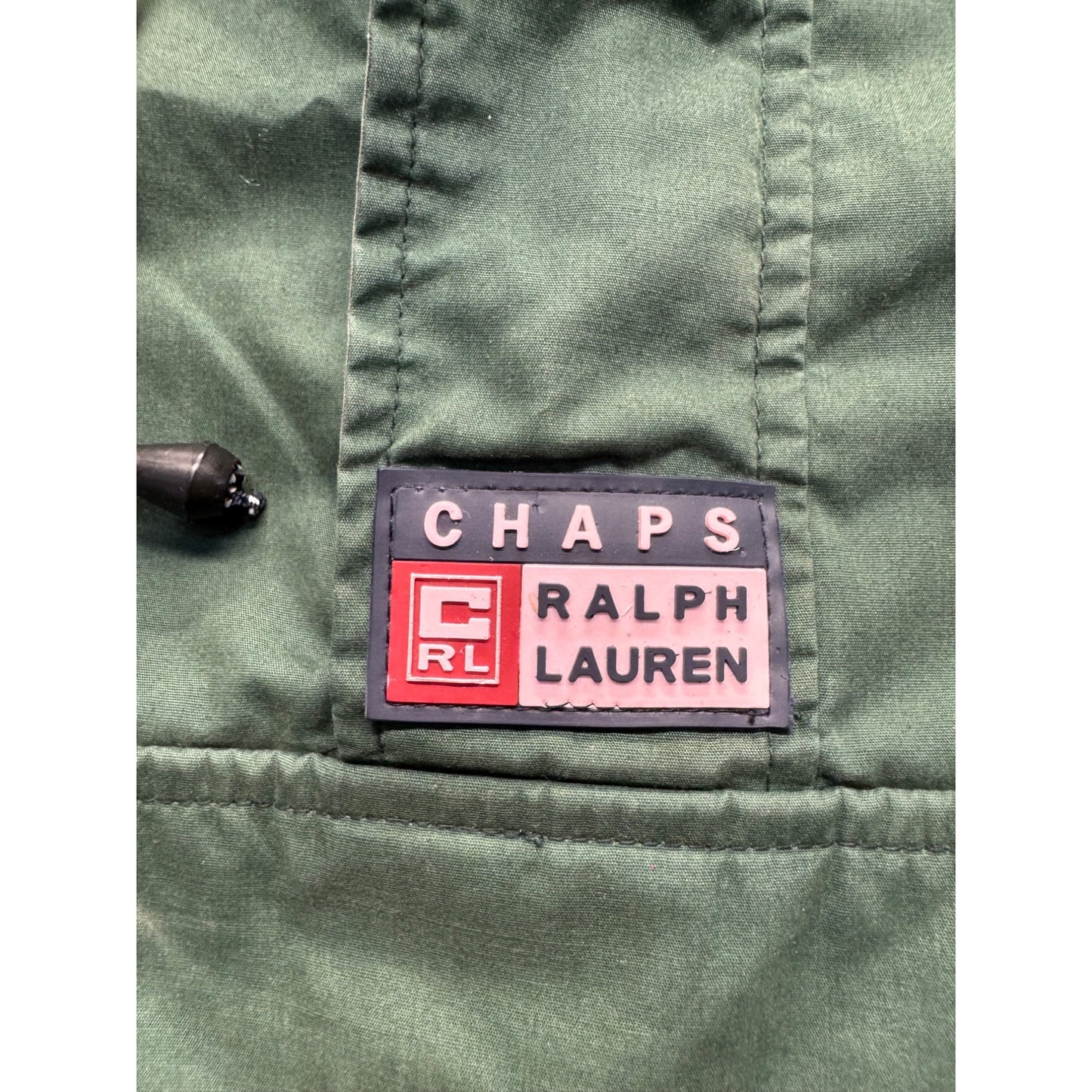 Vintage Chaps Ralph Lauren Green Pullover Windbreaker Jacket Outdoor  #9595