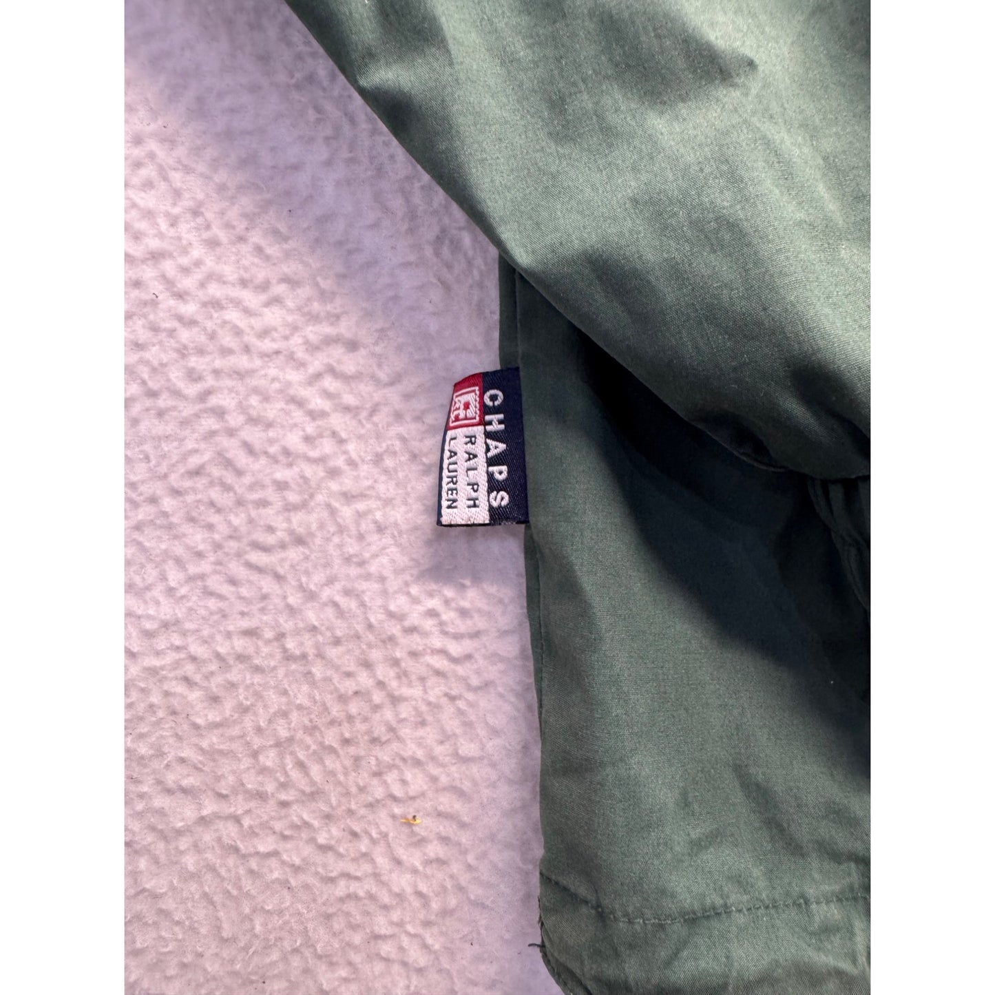 Vintage Chaps Ralph Lauren Green Pullover Windbreaker Jacket Outdoor  #9595