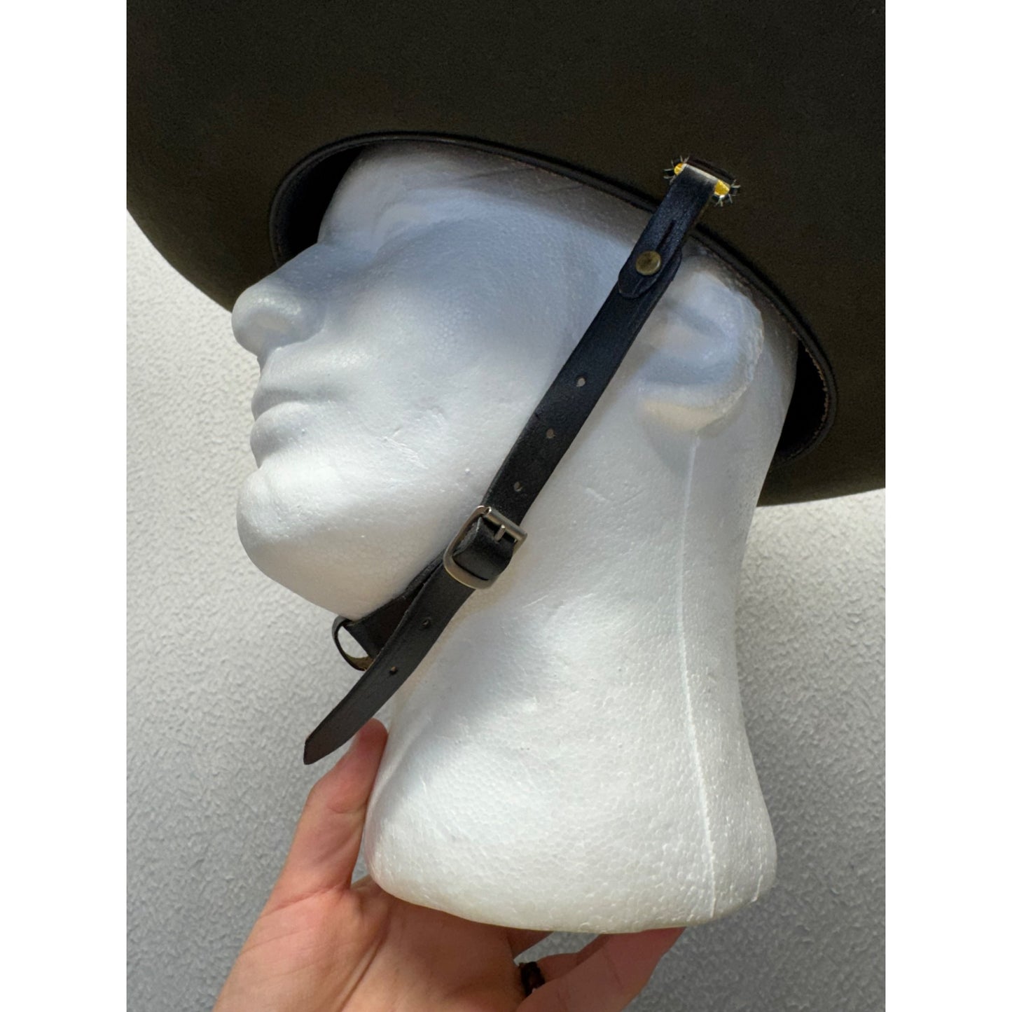Stratton Cavalry Campaign Hat Felt Olive Green Size 7 1/2 With Gold Cord #9847