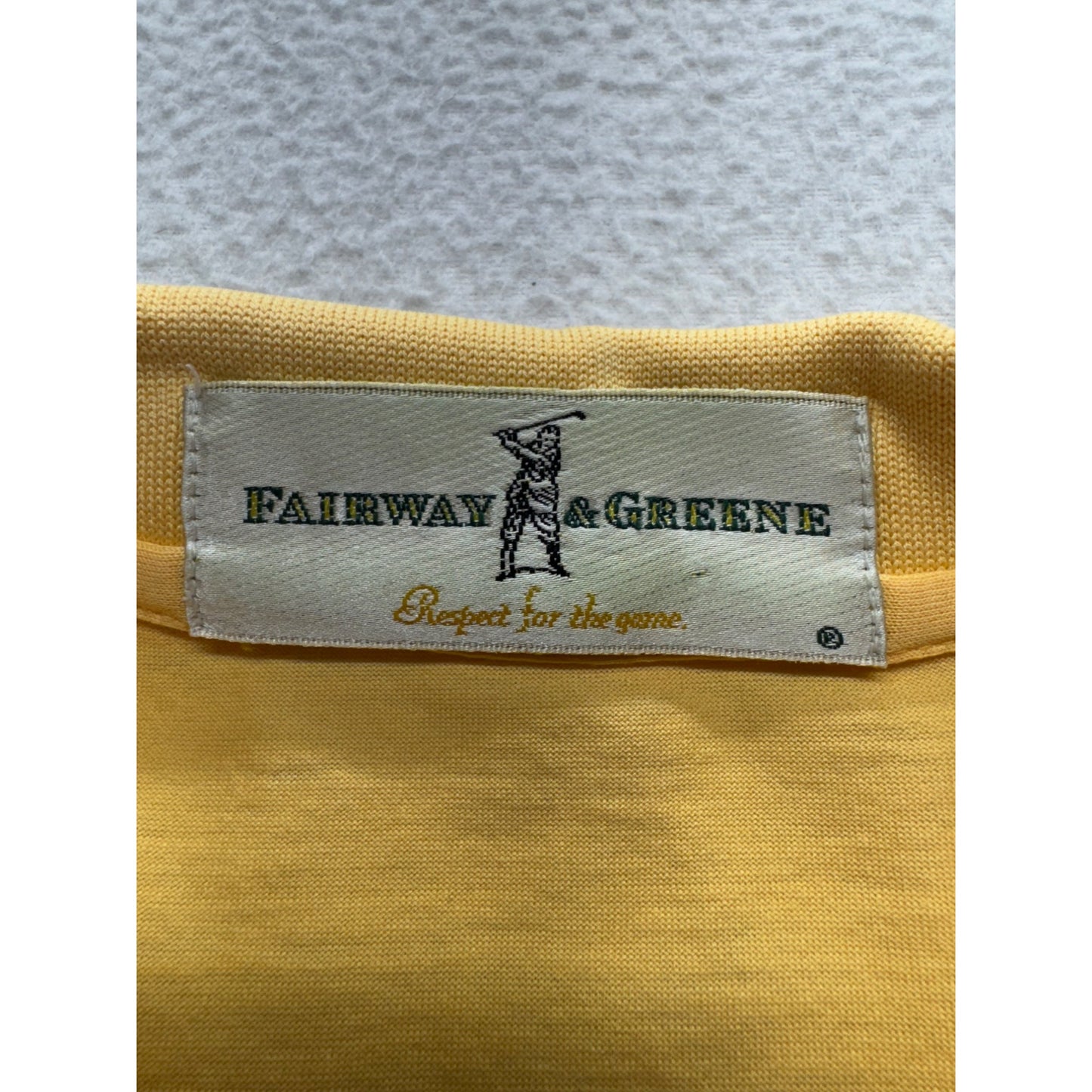 Vintage Fairway & Greene Yellow Polo Shirt L The Preserve Golf Club #7871