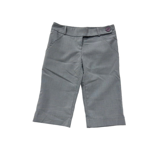 Plaid Gray Trousers Pants With Purple #6991