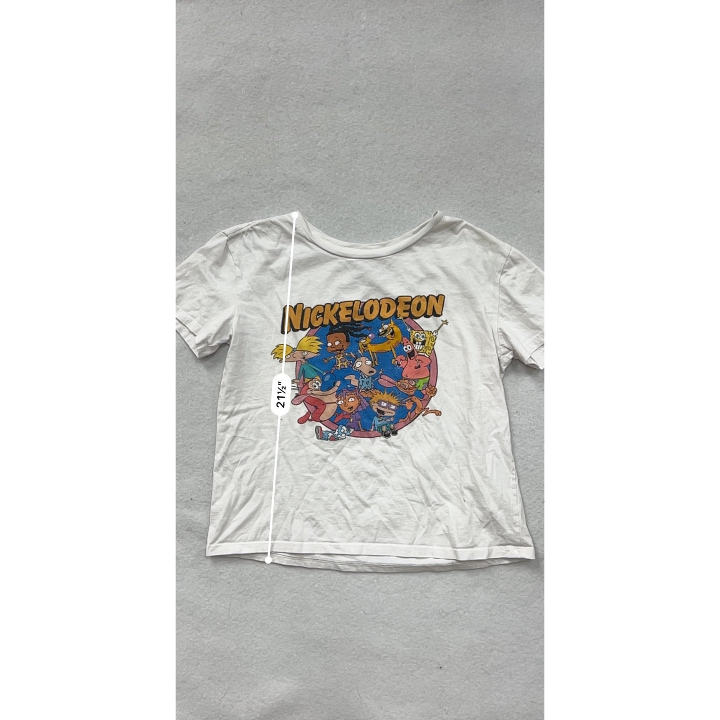 Nickelodeon Kids Medium White Graphic T-Shirt #8195