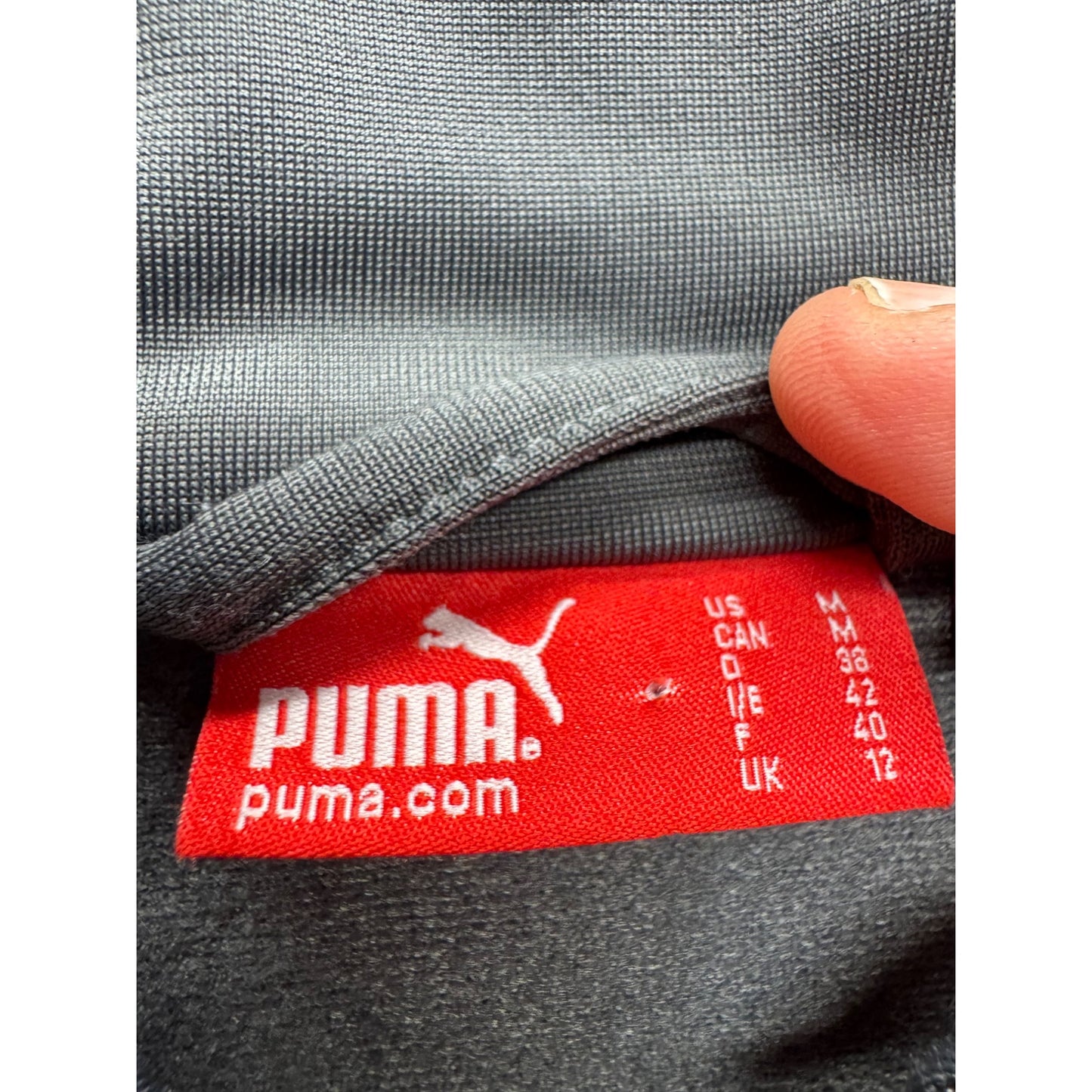 Puma Gray & Pink Track Jacket Full-Zip Lightweight Size M #9927