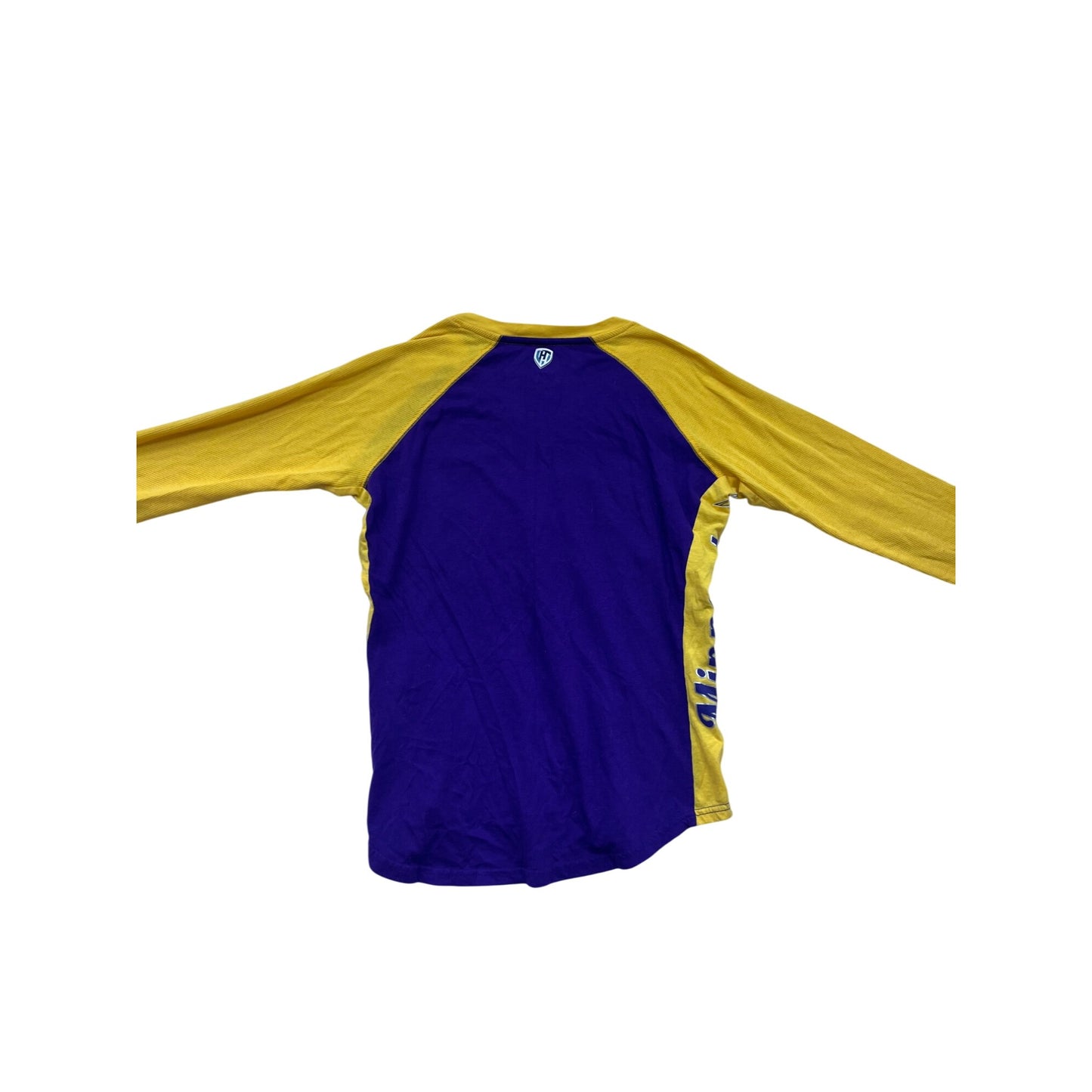 Womens Hands High Minnesota Vikings Long Sleeve Raglan Shirt Size M #8801