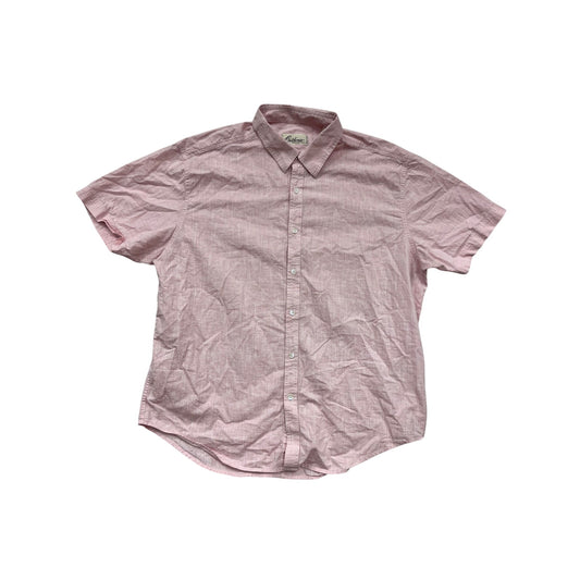 California Shirt Co. XL Pink Short Sleeve Button-Up Shirt #890A