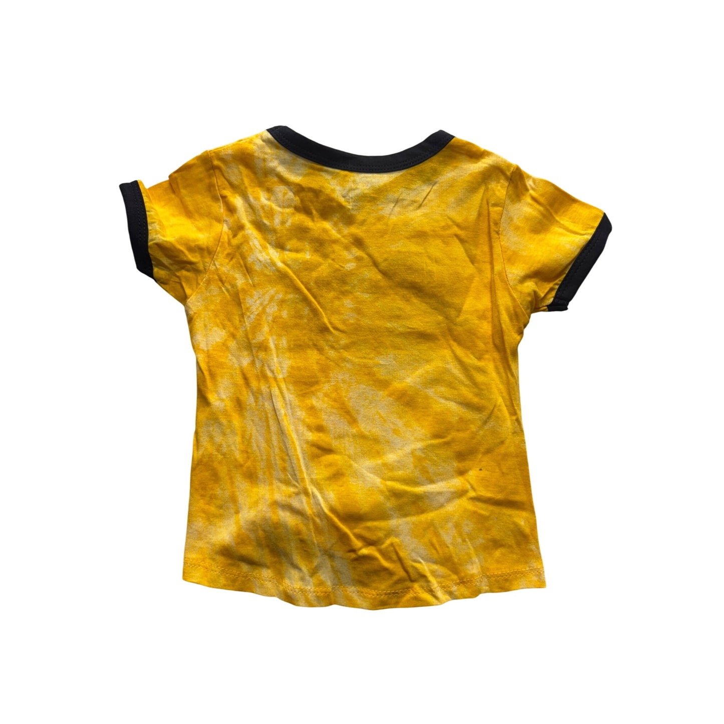 My Brown Is Beautiful Yellow Tie-Dye T-Shirt With Knotted Hem Size 4 #9328
