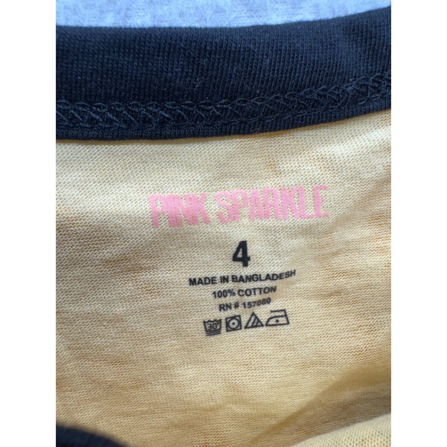 My Brown Is Beautiful Yellow Tie-Dye T-Shirt With Knotted Hem Size 4 #9328