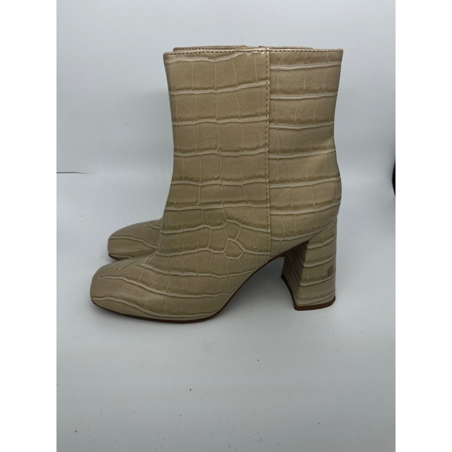 Women’s Faux Leather Heeled Boots #2537