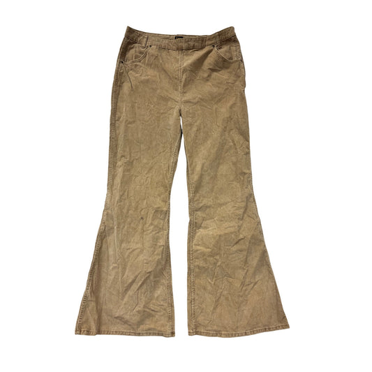 Lee High Rise Flare Corduroy Pants 34x34 Beige #8139