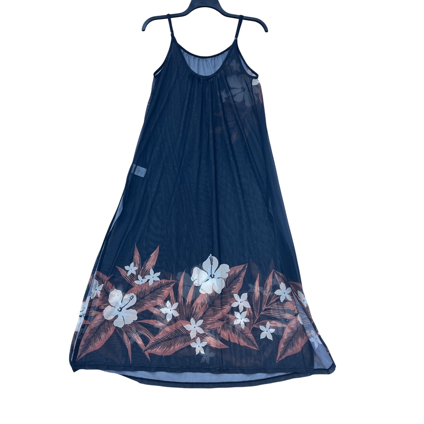 Lands End Floral Print Cover-Up Dress M #8338