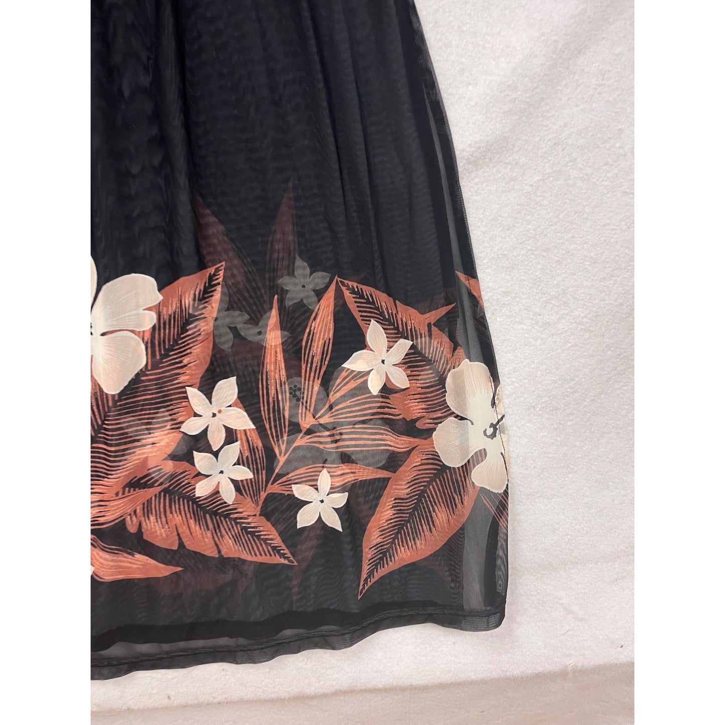 Lands End Floral Print Cover-Up Dress M #8338