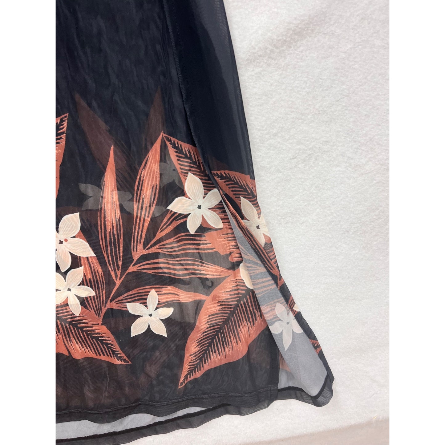 Lands End Floral Print Cover-Up Dress M #8338