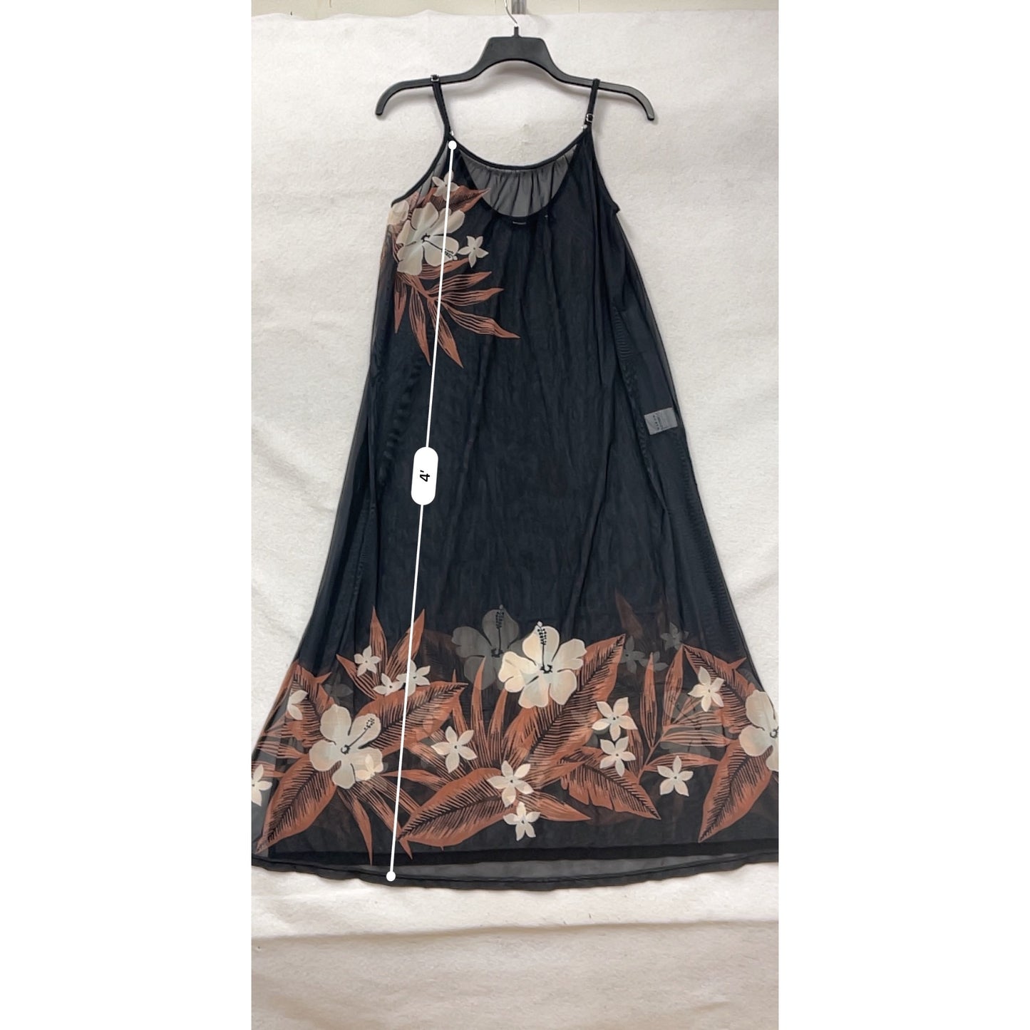 Lands End Floral Print Cover-Up Dress M #8338