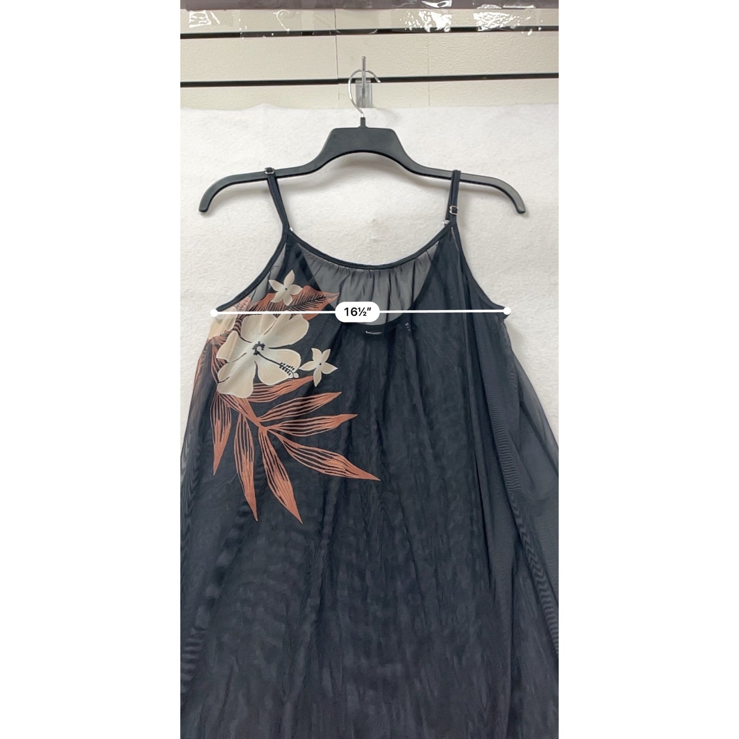 Lands End Floral Print Cover-Up Dress M #8338