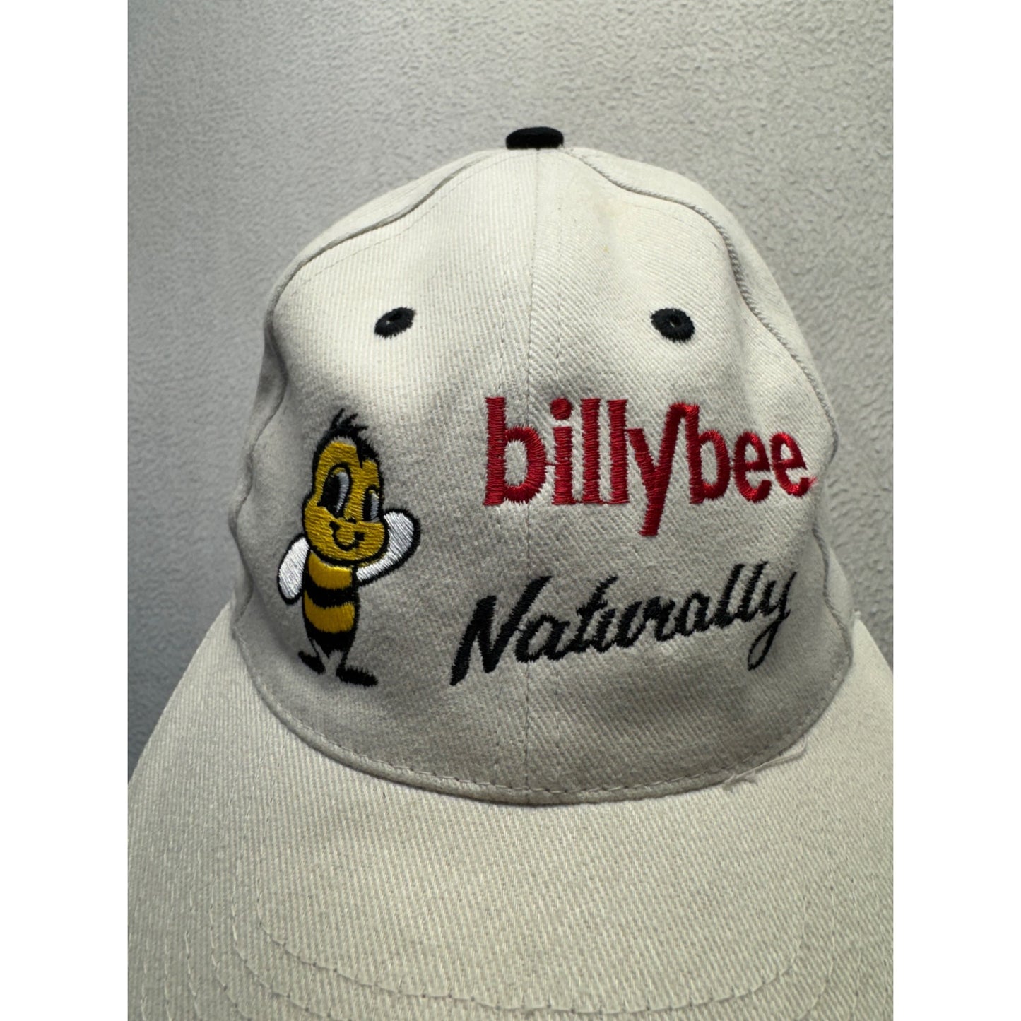 Billy Bee Naturally Embroidered Beige Adjustable Baseball Cap 26B
