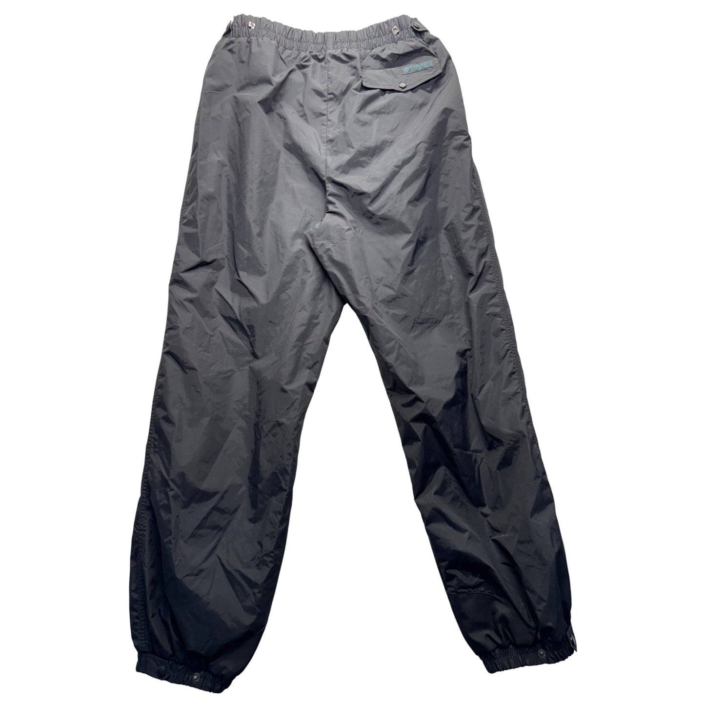 Columbia Mens Tall XL Nylon Rain Pants Elastic Waist Gray 9497