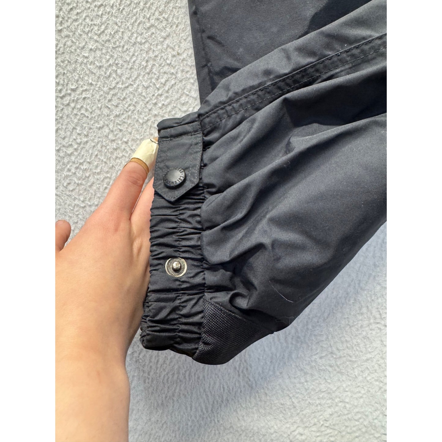 Columbia Mens Tall XL Nylon Rain Pants Elastic Waist Gray 9497