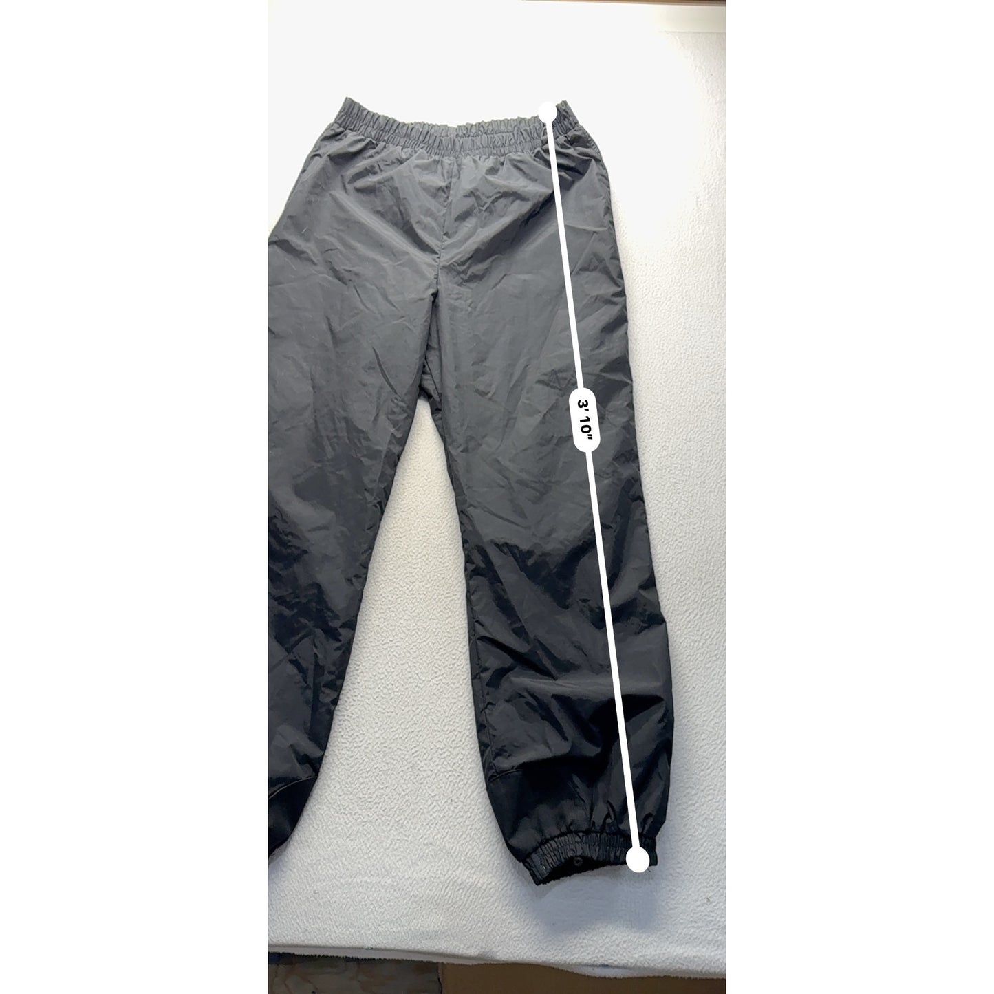 Columbia Mens Tall XL Nylon Rain Pants Elastic Waist Gray 9497