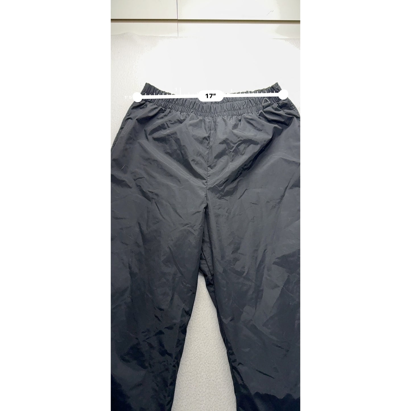Columbia Mens Tall XL Nylon Rain Pants Elastic Waist Gray 9497