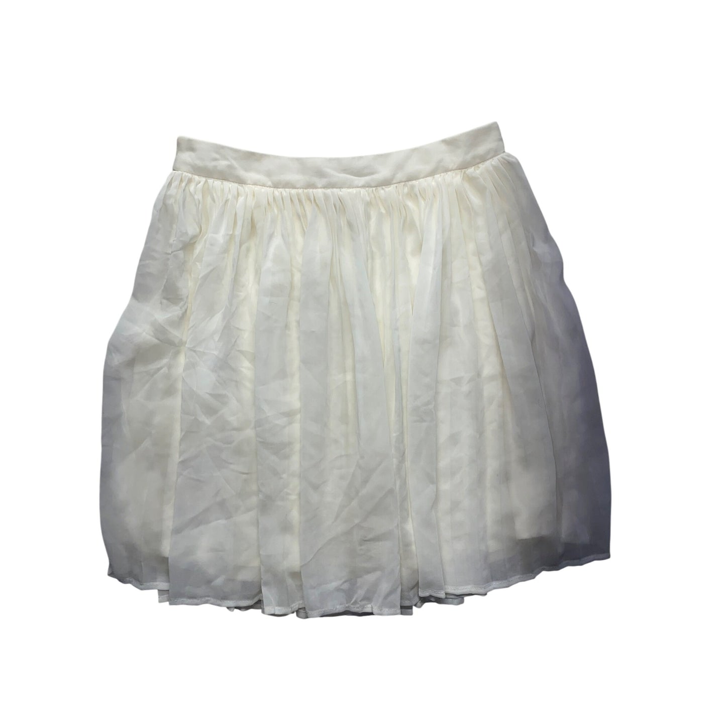 Emmelle Womens White Pleated Mini Skirt #5899