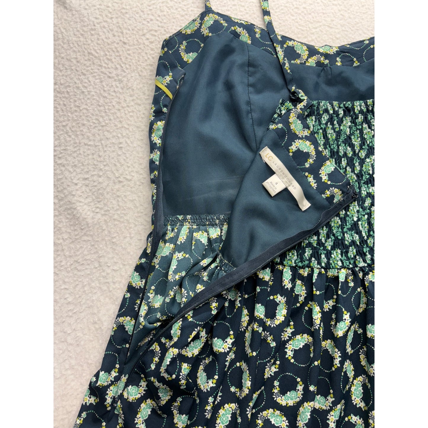 Lauren Conrad Floral Print Sleeveless Spaghetti Strap Dress Size 4 #7707