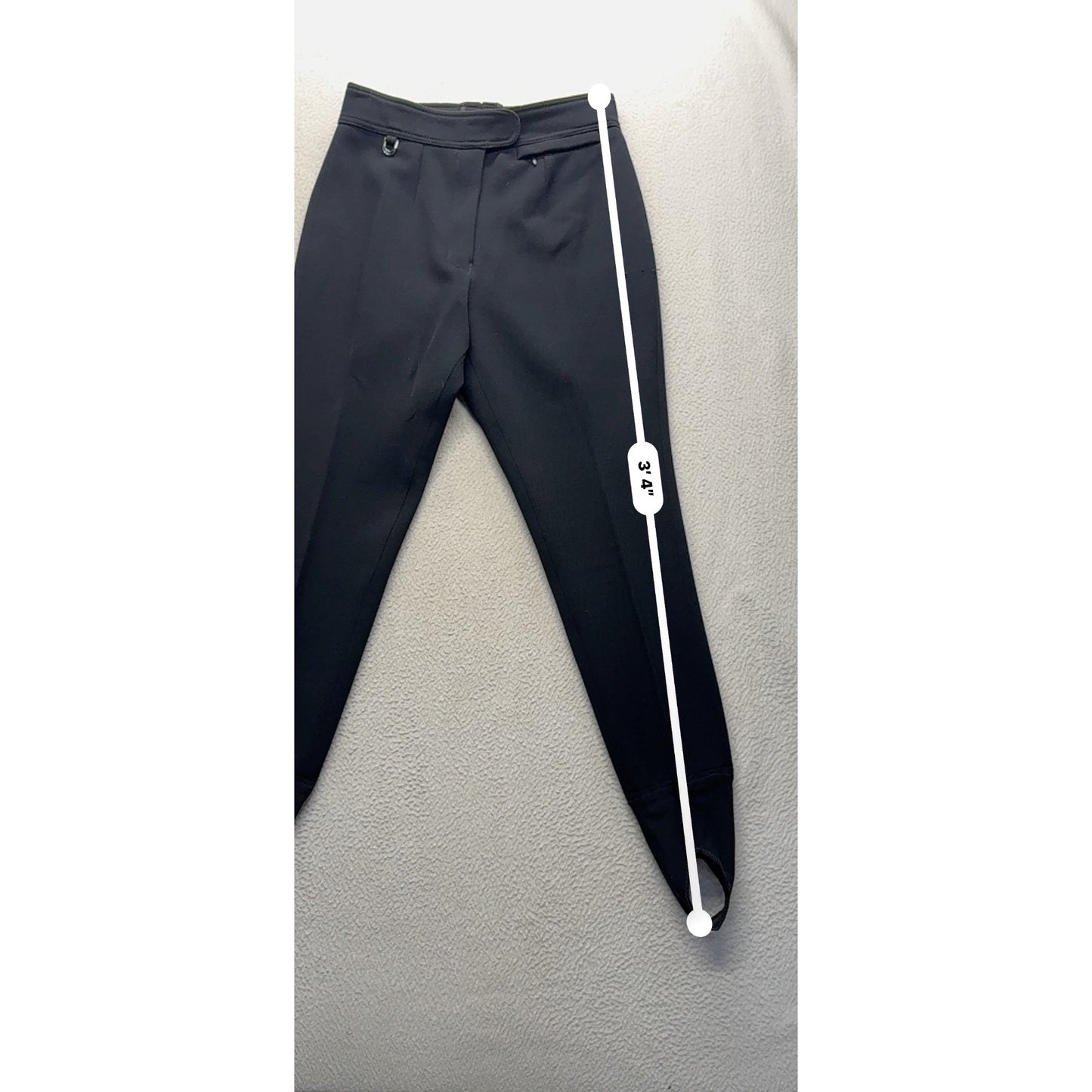 Black Equestrian Riding Pants With Stirrup Foot Design By Sonar 206B