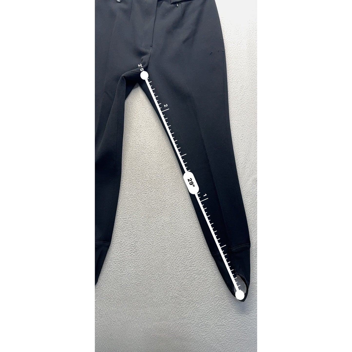 Black Equestrian Riding Pants With Stirrup Foot Design By Sonar 206B